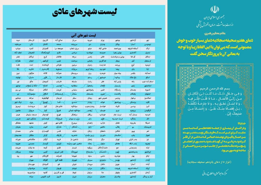 رنگ بندی شهرها (3)