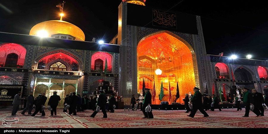 حرم مطهر رضوی سفیدپوش شد+فیلم