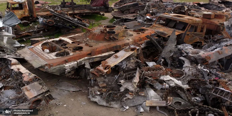 اوکراین؛ قبرستان خودروهای نظامی روسیه+عکس