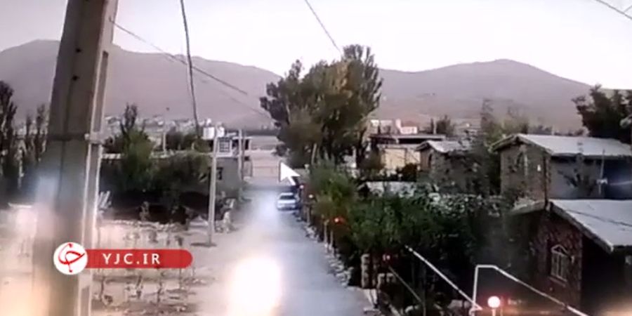 لحظه وقوع زلزله در چلگرد +فیلم